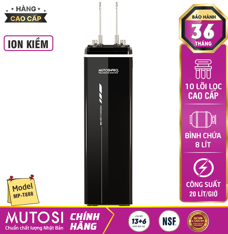 Máy lọc nước Mutosi ion kiềm Hydrogen MP-T888 - MỚI 2026